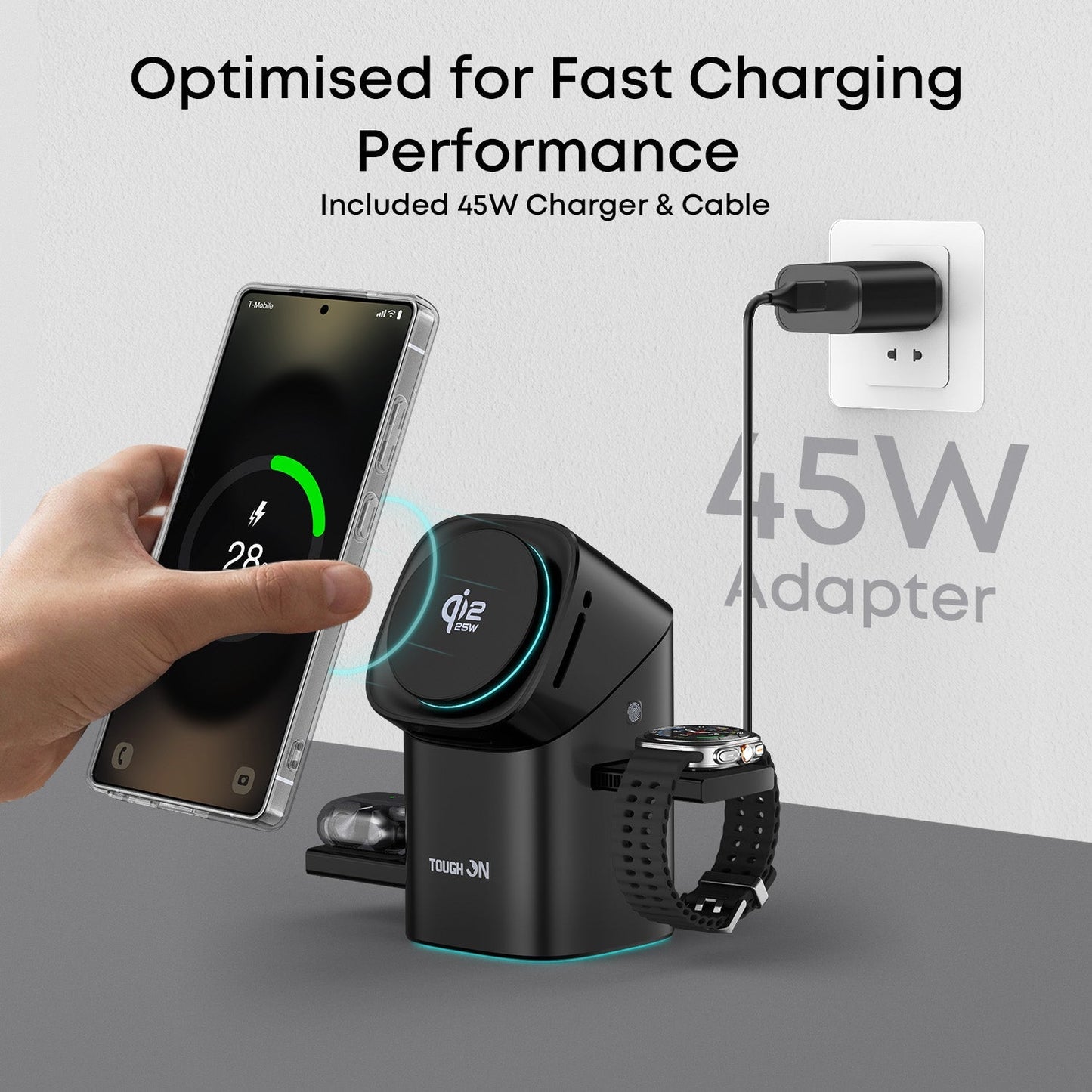 š„3-in-1 Foldable Magnetic Wireless Charging Station for apple watch/airpods/iPhone/Samsung