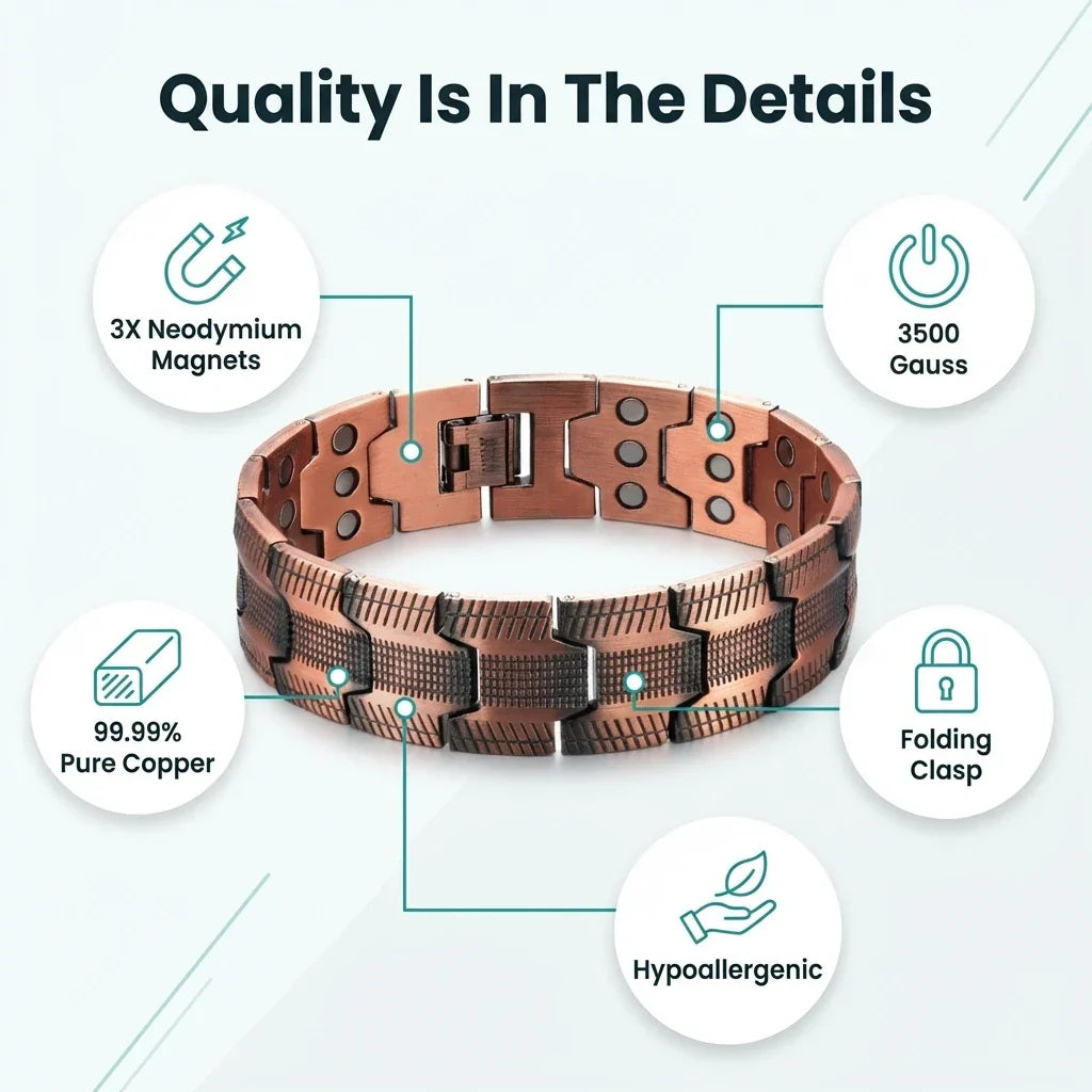 MagnetPure Triple Power Copper Magnetic Bracelet for Men