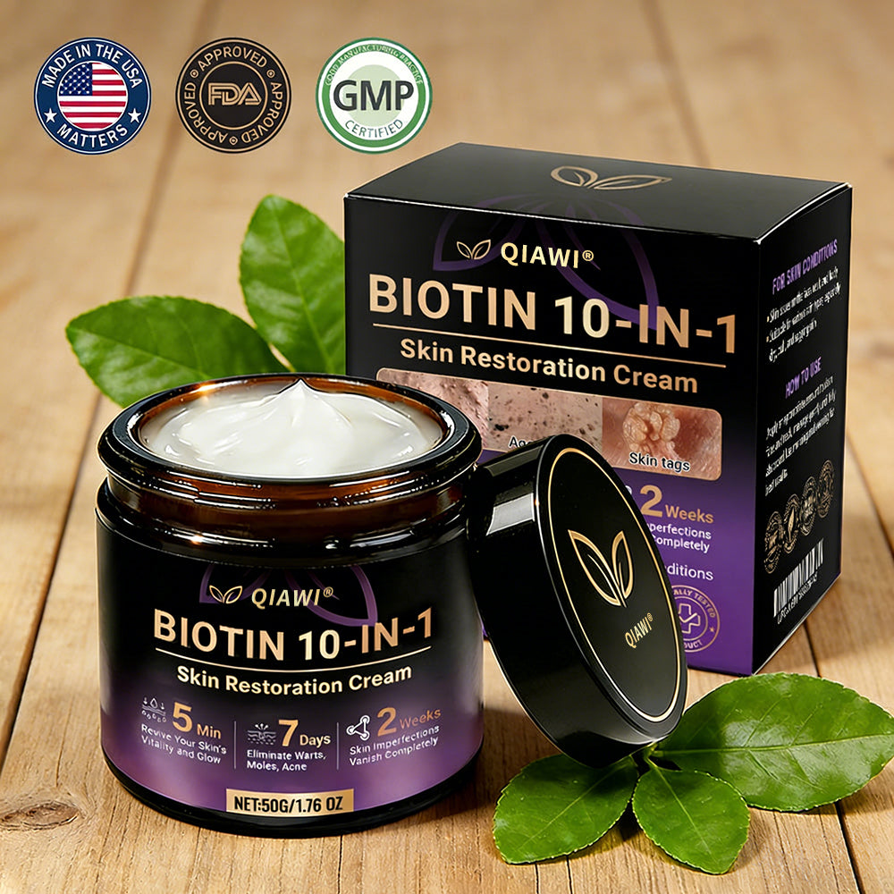 Made and Shipped from USA 🍁 QIAWI® Biotin 10-in-1 Skin Restoration Cream