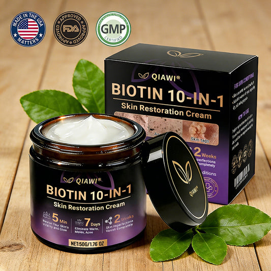 Made and Shipped from USA 🍁 QIAWI® Biotin 10-in-1 Skin Restoration Cream