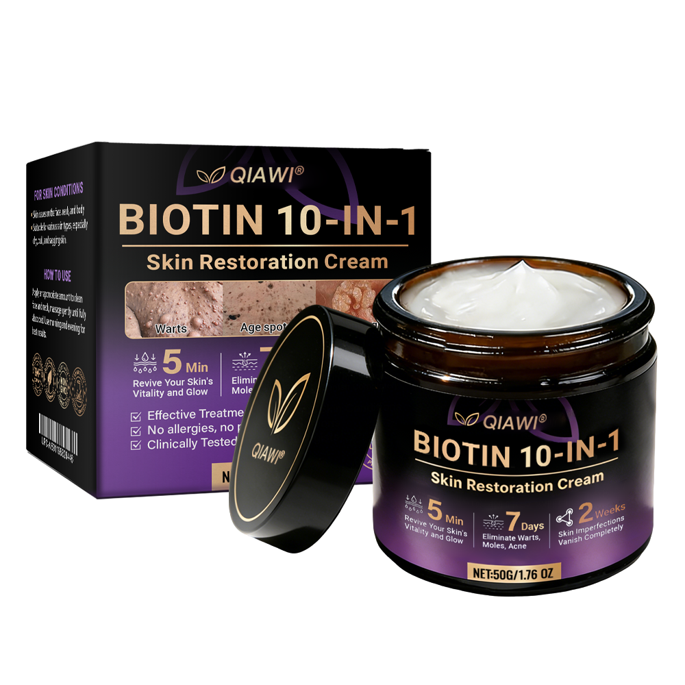 Made and Shipped from USA 🍁 QIAWI® Biotin 10-in-1 Skin Restoration Cream