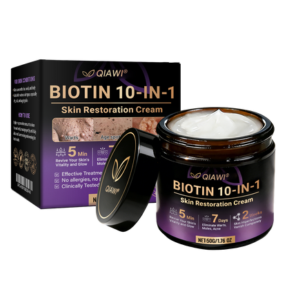 Made and Shipped from USA 🍁 QIAWI® Biotin 10-in-1 Skin Restoration Cream