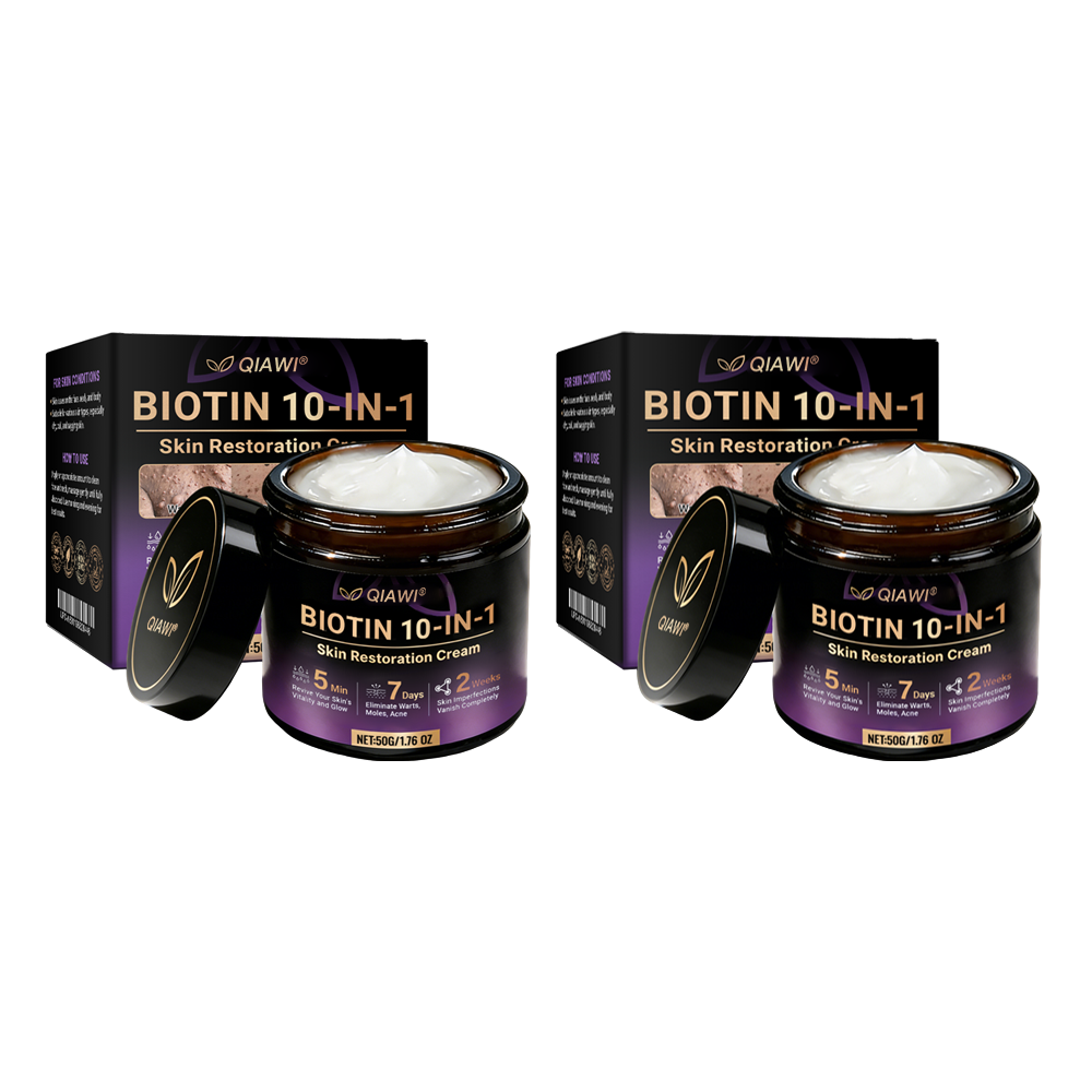 Made and Shipped from USA 🍁 QIAWI® Biotin 10-in-1 Skin Restoration Cream