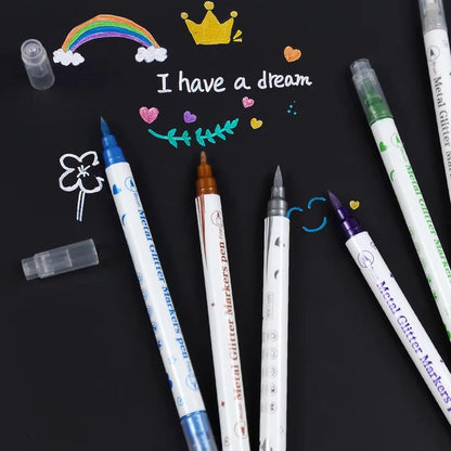 GlamGlitz Dual-Tip Nail Art Pens Set